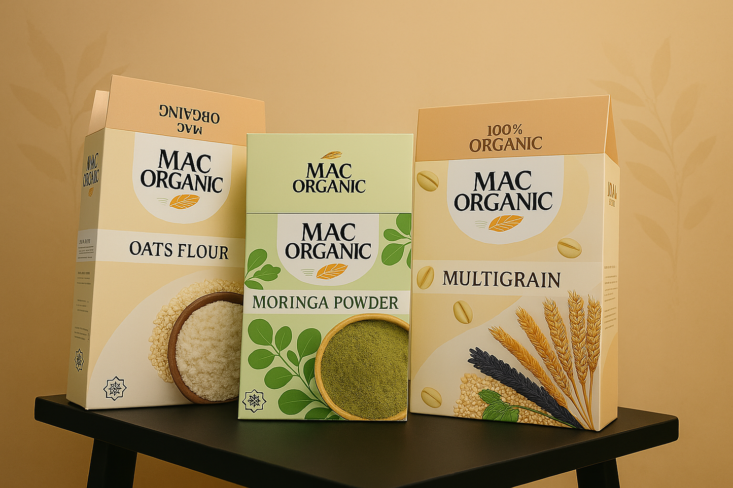 PACK OF 3 IN 1 MULTIGRAIN FLOUR OATS FLOUR AND MORINGA POWDER