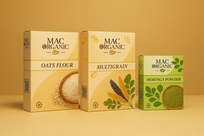 PACK OF 3 IN 1  MULTIGRAIN FLOUR OATS FLOUR AND MORINGA POWDER